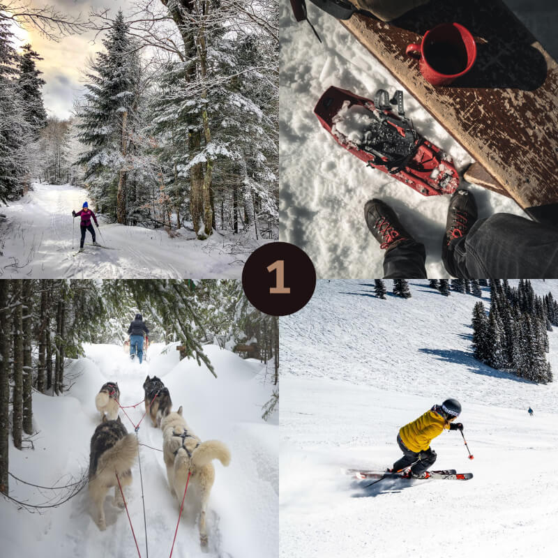 Activités Gérardmer à faire en hiver, ski alpin, ski de fond, raquettes et chiens de traineau