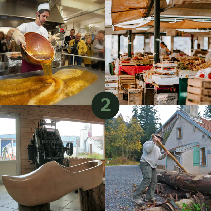 Confiseur, marchés, sabotier, charpentier à voir dans les Vosges